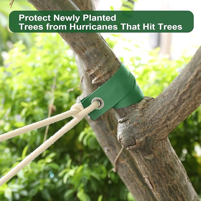 Jevrench 24 PCS Tree Straps for Staking, Tree Support Straps for Guying Staking Newly Planted Sapling Straight and Hurricane Protection, Heavy Duty Tree Stake Straps for Straightening