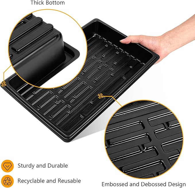 Seed Starter Kit - 28 PCS 1.5 in Rockwool Cubes & 1 Pack Reusable Seedling Starter Tray with Gloves/Transplanting Devices/Iron Tweezer/Labels for Cuttings Propagation Plant Clone