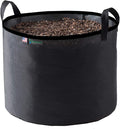 Grow Bag 7 Gallon, Planting Pots - Colorful Plant Grow Bags Pots Gardening Vegetable - Air Pruning Mesh Fabric Plant Container - (Black/Black)