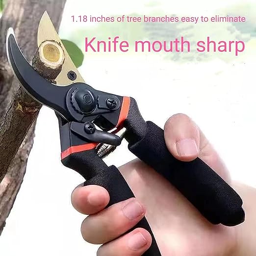 Heavy Duty Bypass Pruning Shears Gardening Manual Pruning Shears Plant Shears Flower Shears Best Gardening Shears, Tree Pruners Cutting Branches Hedges Shrubs and Bushes Ideal Tool Easy to Prune