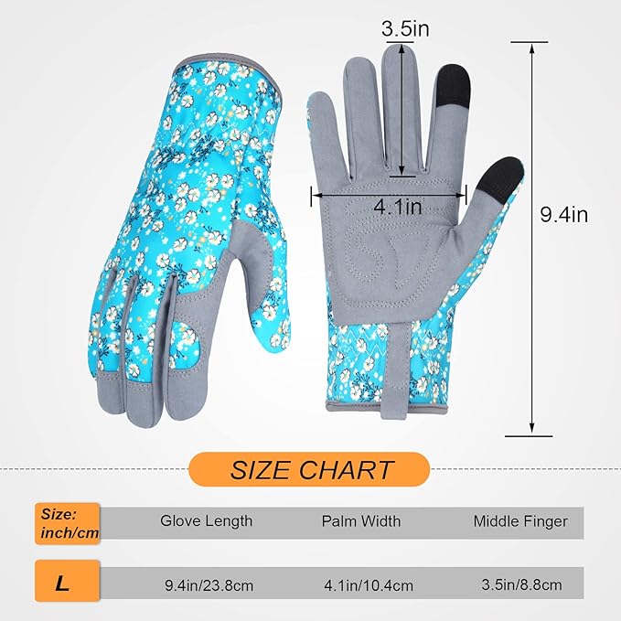 Leather Gardening Gloves for Women Thorn Proof Garden Gloves Touch Screen Working Gloves Gifts