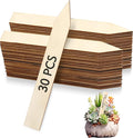 30Pcs Wooden Plant Labels, Outdoor Indoor Garden Markers and Name Tags for Seedlings Flowers Vegetables - Reused Waterproof Plant Label Stakes, 6 x 0.78in