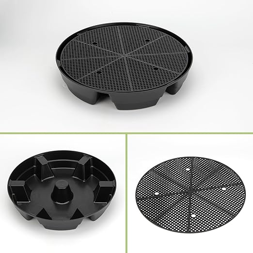 4 Pack Plant Saucer Stand Set, Self-Watering Elevated Plant Stand with Cotton Fabric and Rope, Auto Plant Watering Devices Flower Pot Tray Accessories for Indoor Greenhouse Grow Tent (13)