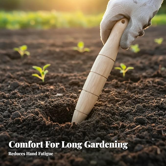 Garden Dibber with Measurement Lightweight Simple to Use 5.91inch Gardening Accessories Practical Handheld Bulb Planting Tool