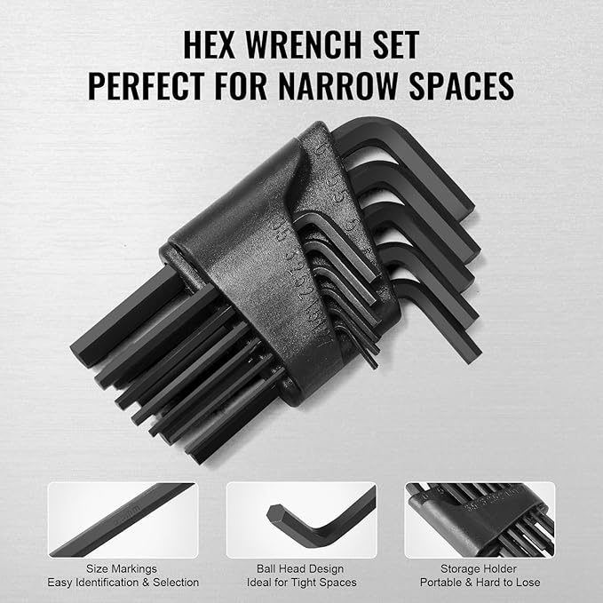 VEVOR 121-Piece Mechanics Tool Set - 1/4" 3/8" 1/2" Drive Sockets - SAE and Metric Mechanic Tool Kit with Bits - Ratchet Handle, Wrenches, Accessories, and Plastic Storage Case for Automotive Repair