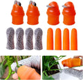 YBB 12 Pcs Gardening Silicone Thumb Knife Harvesting Tool, Separator Finger Plant Fruit Picking Knife Garden Tool (S)