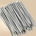 Galvanized Landscape Stakes Heavy Duty - Ground Staples for Weed Barrier, Irrigation, Fencing, Tarp | Anti-Rust Steel Garden Staples U-Shaped (8in-100pcs)