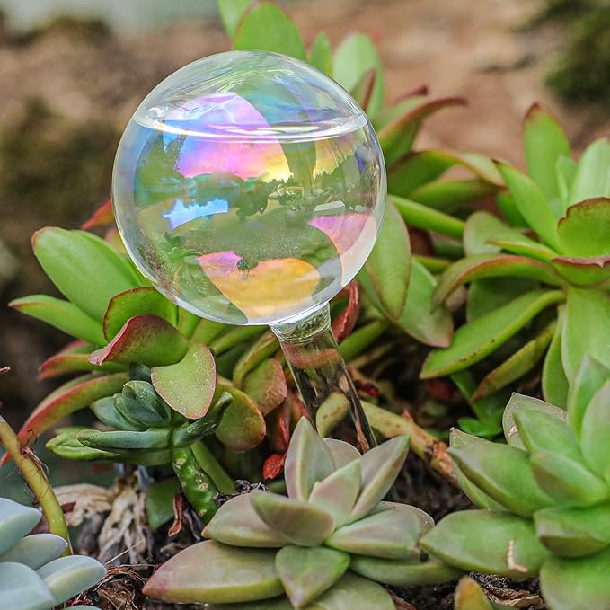 Small Plant Watering Globes 3 Pack, Glass Watering Globes, Plant Watering Globes, Small Watering Globes for Indoor Plants