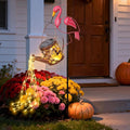 LOVERUIS Garden Statues with Solar Watering Can Lights, Cute Outdoor Garden Decor for Patio Yard Lawn Ornaments, Unique Gift for Women Mom Grandma (Flamingo)