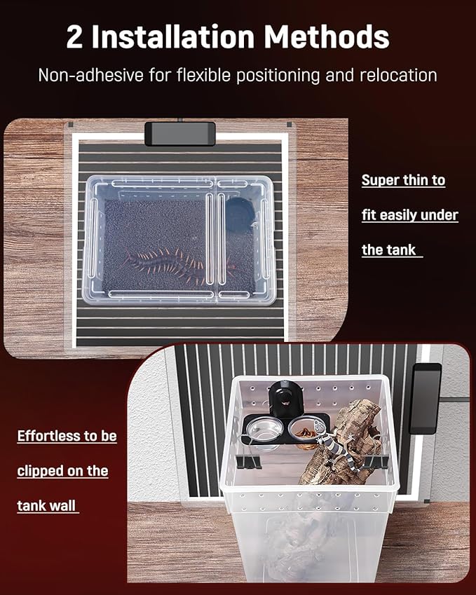 Pawfly 28 W Reptile Heat Pad with Thermostat 11 x 11 Inch Reptile Heating Pad Under Tank Terrarium Reptile Heat Mat for Turtles Frogs Snakes Lizards Geckos Hermit Crabs & Spiders