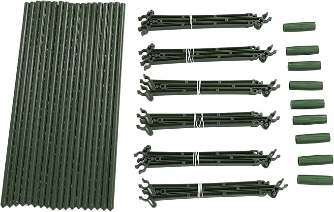 Pwshymi Tomato Cage Heavy Duty Sturdy Plant Support Stakes for Garden and Pots Indoor and Outdoor, Adjustable Design for Versatile Growing, 3Pcs Tomato Cage for Farmers and Home Gardeners (80cm)