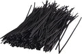 250 Piece Metallic Twist Cable Cord Wire Ties Reusable Fastening (6 Inch, Black)