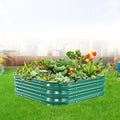 Galvanized Raised Garden Bed, 3x3x1ft Garden Planter Bed Outdoor, Heavy Duty Rustproof Steel Raised Bed Kit for Gardening Vegetables Fruits Flowers Grow Green