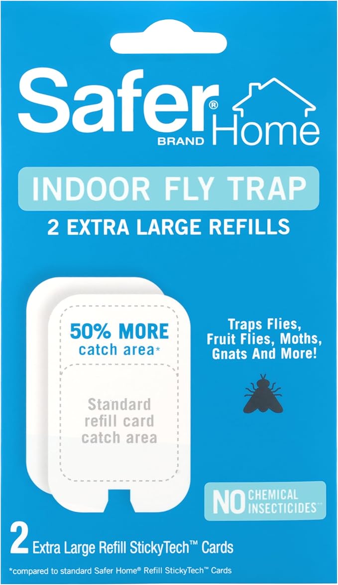 Safer Home SH5032XL Trap Refill Pack of Extra Large Glue Cards for SH502 Indoor Fly Trap, Official Safer Home Refills with StickyTech Glue Technology, 2 Count (Pack of 1)