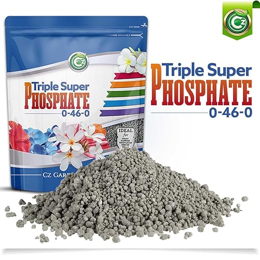Triple Super Phosphate 0-46-0 Fertilizer Made in USA - TSP Phosphorus Plant Food for Indoor/Outdoor Plants, Flower Gardens, Fruit and Vegetable Gardens, Holistic Herbs, Trees and More!
