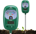 7-in-one Soil Test Kit, Soil Moisture Meter/PH Meter/Sunlight Intensity/Fertility Soil Tester, LCD Display Air & Soil Hygrometer Temperature for Garden, Farm, Lawn Care Moisture Meter for Hous Plants