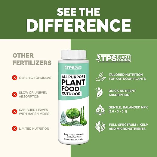 Plant Food Outdoor – Liquid Plant Fertilizer for All Plants, Vigorous Growth & Strong Roots, 32 oz