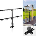 Upgraded Utility Trailer Accessories Trailer Tool Rack with 8 Tool Holes, Heavy-Duty Landscape Accessories Reinforced Base Shovel Holder Handle Tool Rack for Truck