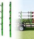 4 Place Weed Eater Rack Fit for Landscape Trailer Truck Open Utility Trailers Lockable Trimmer Rack Holder Carrier Mount On with 4 Lock Steel-Green