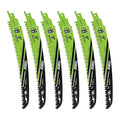 Japanese Teeth Reciprocating Saw Blade 9Inch - Saber Saw Blades Wood Pruning, 6pcs Curved Edge 6TPI for Tree Trimming, Wood/PVC Pipe Cutting, Cr-V Sabre Blades