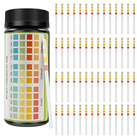 100 Pack Soil PH Test Kit, (3.5-9.0 Range) Soil PH Tester, Litmus Paper Test Strips, for Accurate Testing PH Level of Garden Lawn Grass Flower Vegetable Compost Dirt