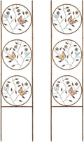 SUNNYPARK Set of 2 Butterfly Metal Garden Trellis for Climbing Plants, Decorative Vegetables Flowers Vine Trellis for Outdoor Patio 55'' H x 12.4'' W