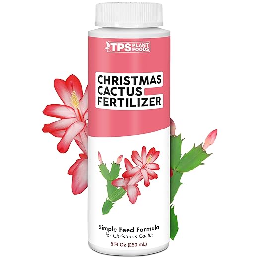 TPS NUTRIENTS Christmas Cactus Fertilizer for All Christmas Cacti and Schlumbergera Cacti, Liquid Plant Food 8 oz (250mL)