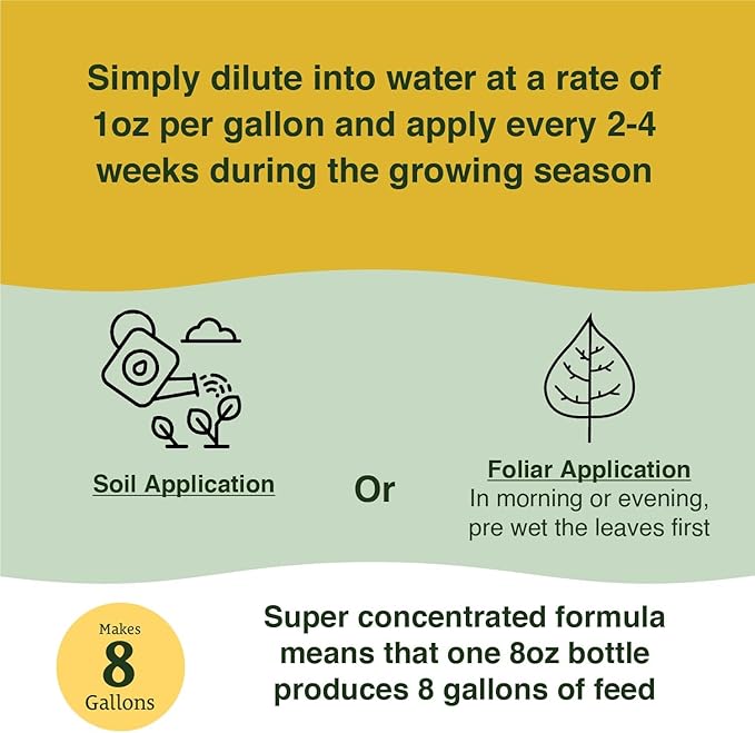Farmer’s Secret Soil Revitalizer (8oz) - Organic (OMRI Listed) Dirt Health Booster - Liquid Compost Soil Amendment - Activated Humic Acid - Great for Fall/Spring Application
