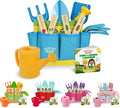 Blue Kids Gardening Tools - Includes Sturdy Tote Bag, Watering Can, Gloves, Shovels, Rake, and Delightful Children's Book - Kids Garden Tool Set -Easter Gifts for Toddler Age on up.