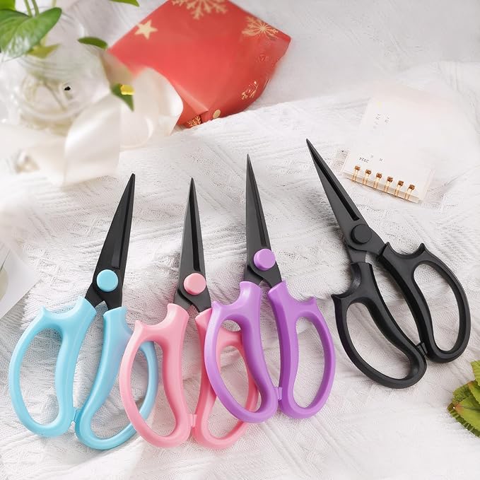 Garden Pruning Shears Scissors with Comfort Grip Handle, Premium Steel Professional Floral Scissors, Perfect for Arranging Flowers, Pruning, Trimming Plants, Gardening Tool (Pointed Green)