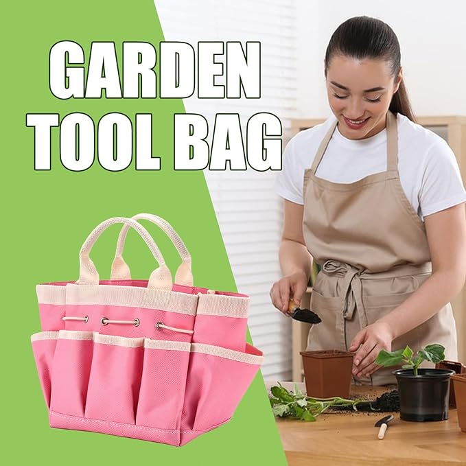 Gardening Tool Organizer – Sturdy Oxford Cloth Bag, Wear Resistant Construction, Easy Carry Design, Compact Multi Pocket Feature, Convenient Access Storage | Ideal Storage Solution Gloves Scissors