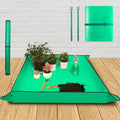 Emycool 39.5" x 39.5" Extra Large Repotting Mat for Indoor Plants Transplanting and Mess Control, Waterproof Potting Soil Mat Portable Potting Tray Gardening Gift for Women, Green