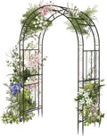 VINGLI Garden Arbor, Double Layer Arch Archway for Wedding Ceremony Party, Steel Garden Trellis for Plant Climbing, Christmas Garden Decorations Pergola for Garden, Backyard, Lawn (Bronze)