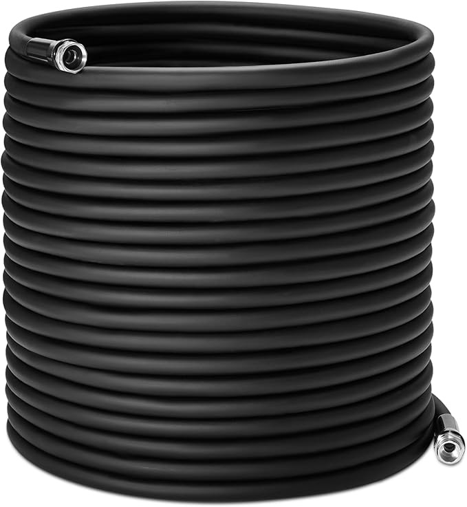 Amazon Basics Garden Hose, 100ft, Kink-Resistant with Crush-Resistant Aluminum Couplings