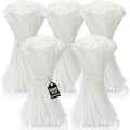 3000 Pieces Cable Zip Ties Bulk Heavy Duty Cable Ties Nylon Tie Wraps Self Locking Wire Ties for Plants Gardening Farming Grid Wall Fence Indoor and Outdoor(White, 12" (50lb))