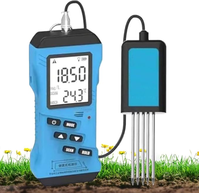 7 in 1 Soil Tester, Digital PH Moisture Nutrient Conductivity EC Meter, High Accuracy NPK Fertility Test for Gardening