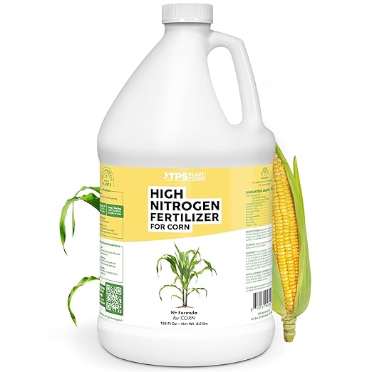 High Nitrogen Fertilizer for Corn, Supports Vigorous Corn Growth and High Yields, TPS Plant Foods, 1 Gallon (128oz)