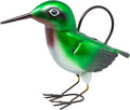 Gift Essentials Hummingbird Decorative Watering Can, Metal Garden Accent, Green, GEBLUEG439