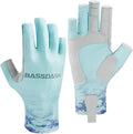 BASSDASH ALTIMATE UPF 50+ Women’s Fishing Gloves UV Sun Protection Fingerless Gloves for Kayaking Paddling Hiking Cycling Driving Shooting Training