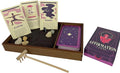 Wooden Zen Garden with Daily Affirmation Cards for Women and Men | Midnight Purple Sand with Rake & Amethyst Wand | Affirmations for Mindfulness, Meditation, and Inspiration | Beautiful 52 Card Deck