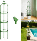 Garden Obelisk Trellis for Climbing Plants Outdoor, 5 FT Garden Trellis Plastic Coated Metal Plant Support for Indoor Outdoor, Tall Decorative Trellis for Roses, Flowers, Vines, Potted Plants