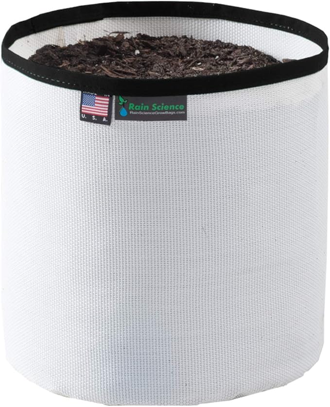 Grow Bag 2 Gallon, Planting Pots - Colorful Plant Grow Bags Pots Gardening Vegetable - Air Pruning Mesh Fabric Plant Container - (White/Black)