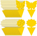 72PCS Fruit Fly Sticky Traps Fungus Gnat Traps Insect Trap for Plants Kitchen Indoor Outdoor White Flies Mosquitos Fungus Gnats Flying Insects Houseplant Gifts