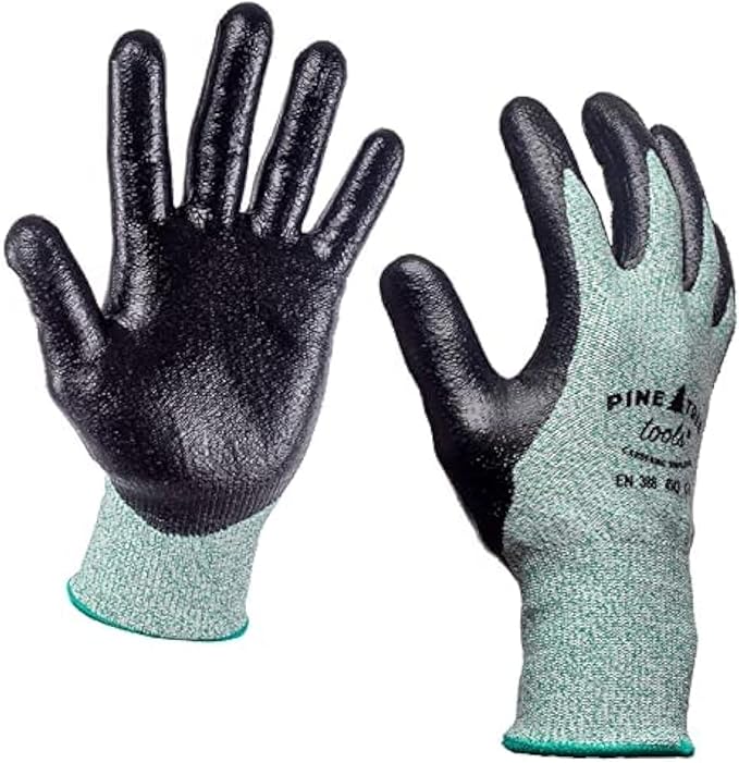 Pine Tree Tools Cut Resistant Gloves Level 5 | Anti Cut Grip Gardening Glove, Electrical Kitchen Work Gloves Men & Women