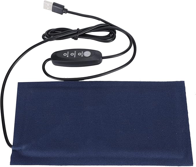 Reptile Heating Pad, Pets Under Tank Heater Terrarium Warmer Heat Mat USB Adjustable Temperature for Seedling Small Animals Tortoise Lizard Snakes Hermit Crab Turtle Amphibians Frog(Small)