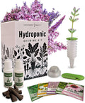 Herb Growing Kit Indoor for Hydroponics and Aquaponics- Includes Medicinal Lavender, Chamomile, Lemon Balm, Peppermint and Echinacea Heirloom Garden Seeds, Grow Seedpods Domes