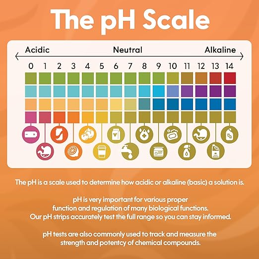 pH Test Strips - 200 Litmus Paper pH Test Strips for Urine and Saliva Level Testing (PHUNIV) - 0 to 14 Universal Plastic pH Strips Drinking Water, Kombucha, Pool, Spa, Hotub, Soap, & Urine and Saliva