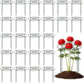 Geelin 24 Pack Peony Cages Bulk 12 x 16'' Peony Cage and Supports for Outdoor Plants Grow Through Heavy Duty Metal Plant Supports Frame Rings Hoops 4 Legs for Flowers Tomato Rose Hydrangea Strawberry