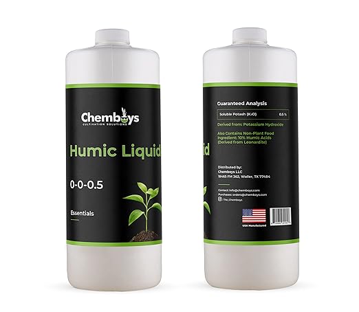 Chemboys Organic Humic Acid with Fulvic – Liquid Carbon Concentrated Plant Supplement for Increased Nutrient Uptake, Soil, Lawns, Hydroponics & Garden – Soil Conditioner Plant Food Enhancer - 5 Gallon