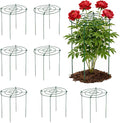 8 Pack Peony Cages Set 11.5" Dx16 H Peony Cages and Supports Heavy Duty Metal Plants Support Cage for Outdoor Green Support Rings for Flower Strawberry Tomato Hydrangeas